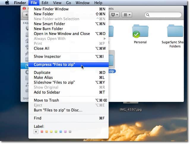 zip files mac