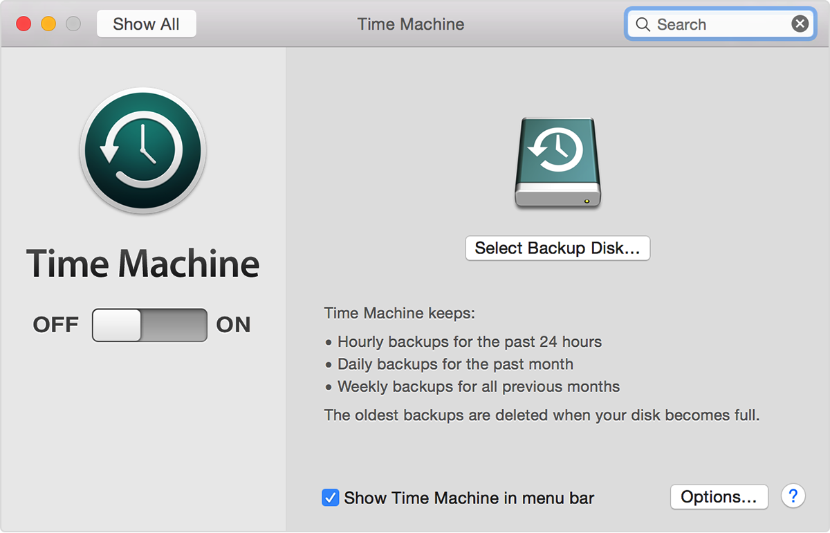 how to go back in time on mac