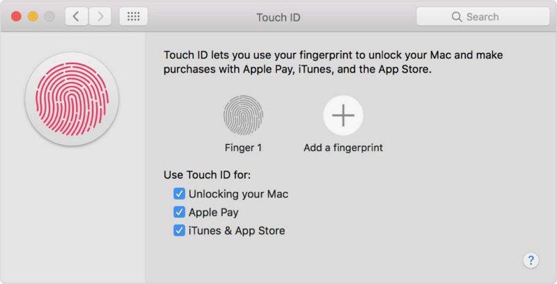 touch ID macbook 